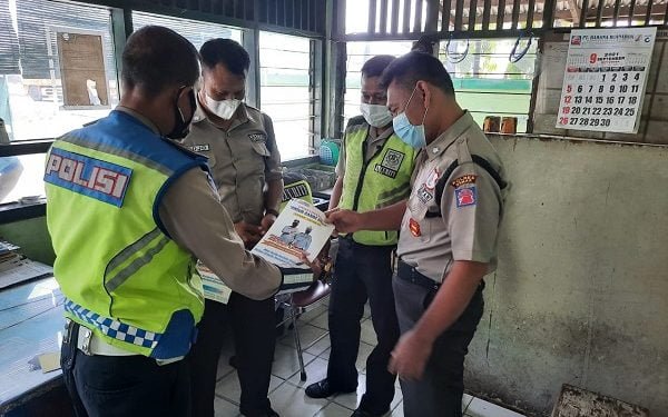Satlantas Polres Demak Berikan Sosialisasi dan Edukasi ke Satpam