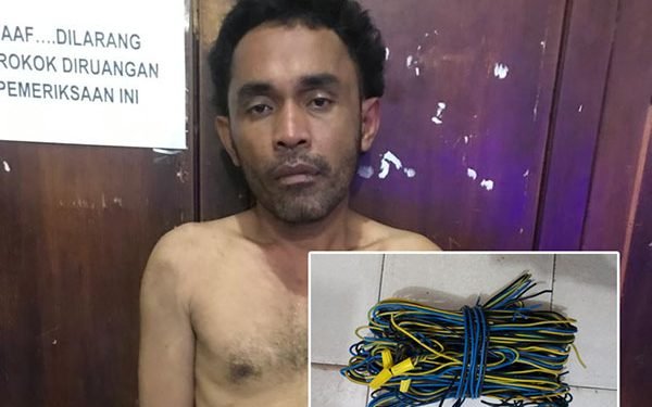 Satpam Berhasil Pergoki Maling Kabel Tembaga