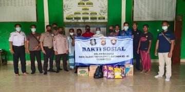 HUT ke-41 Satpam, Satbinmas Polres Singkawang dan Satpam Sambangi Panti Asuhan