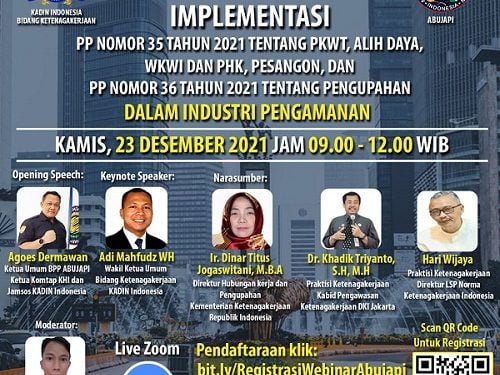 BPP ABUJAPI dan KADIN Indonesia Gelar Seminar Struktur Skala Upah Satpam