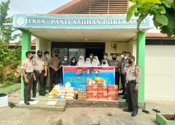 Sat binmas Polres Inhil dan Satpam Giat Anjangsana ke Panti Asuhan