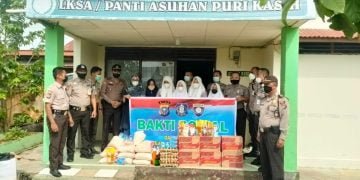 Sat binmas Polres Inhil dan Satpam Giat Anjangsana ke Panti Asuhan