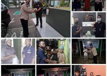 DPC KBS RI Banyuwangi Berbagi Takjil ke Satpam yang Bertugas