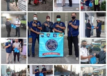 KBS RI Sidoarjo Bagikan Takjil Nasi Bungkus Jelang Buka Puasa