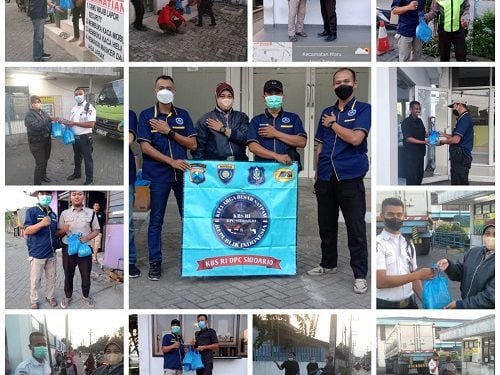 KBS RI Sidoarjo Bagikan Takjil Nasi Bungkus Jelang Buka Puasa