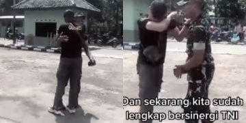 Datangi Sahabat yang Dilantik Jadi TNI, Satpam Terharu