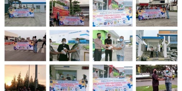 DPC KBS-RI Karawang Bagikan Takjil di Tiga Kawasan Industri