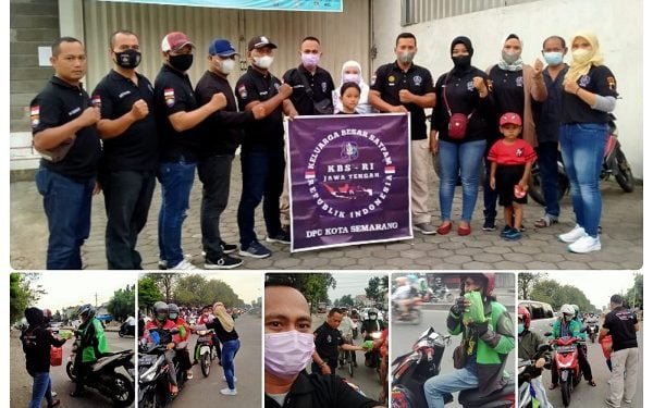 DPC KBS RI Kota Semarang Bagikan Takjil ke Ojek Online hingga Pemulung