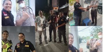 KBS RI DPD Riau Berbagi Nasi Bungkus ke Rekan Seprofesi Satpam