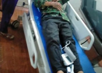 Gedung KPRI UNM Kebakaran, Satpam Luka Parah