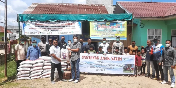 Satpam PT Medco E&P Malaka Peduli Anak Yatim Piatu