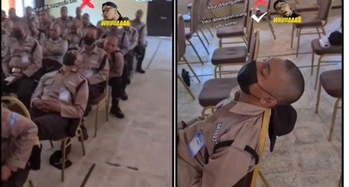 Kelelahan, Peserta Diklat Gada Pratama Tertidur Pulas