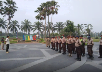 Jaga Kondusifitas Wilayah, Satpol PP-Satpam Gelar Apel Bersama
