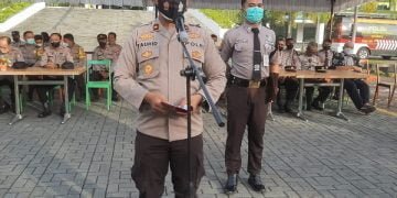 Polres Kota Mataram Gelar Apel Kaposkamling dan Satpam Tahun 2022