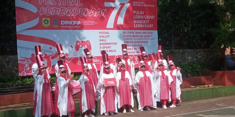 Satpam DPKPP Kabupaten Bogor Ikut Meriahkan Parade HUT ke-77 RI