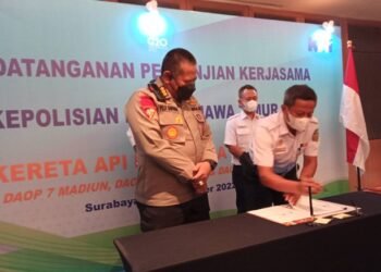 Pengamanan Aset, KAI Daop 8 Surabaya dan Polda Jatim Jalin Kerja Sama
