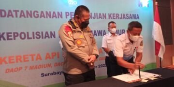 Pengamanan Aset, KAI Daop 8 Surabaya dan Polda Jatim Jalin Kerja Sama