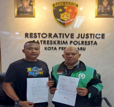 Satpam dan Ojol yang Berseteru di Pekanbaru Pilih Jalur Damai