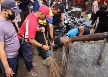 Sambut HUT ke-42 Satpam, Paskot Gelar Kerja Bakti