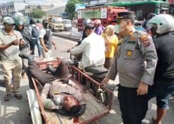 Satpam Tabrak Truk Kontainer usai Jaga Malam