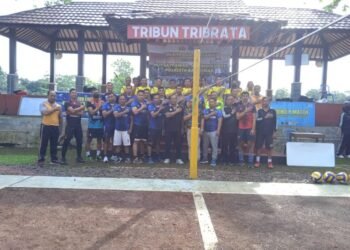 Jalin Sinergisitas, Polri dan Satpam Olahraga Bersama