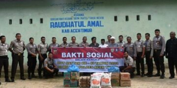 Semarakkan HUT ke-42 Satpam, Polres Aceh Timur Gelar Baksos