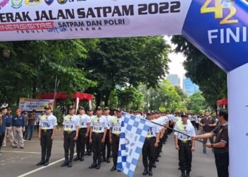 HUT Ke-42 Satpam Tahun 2022, Polda Metro Jaya Gelar Lomba Gerak Jalan