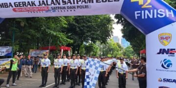 HUT Ke-42 Satpam Tahun 2022, Polda Metro Jaya Gelar Lomba Gerak Jalan