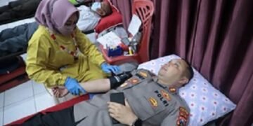 Satpam Bersinergi dengan Polres Kediri Kota Gelar Donor Darah