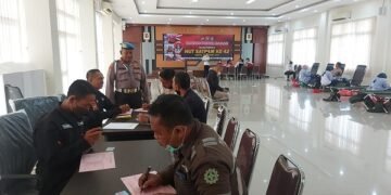 Semarakkan HUT ke-42, Satpam di Gresik Gelar Baksos