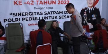 HUT ke-42 Satpam, Polres Bojonegoro Gelar Donor Darah