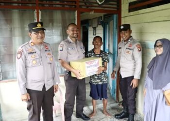 Polres Lingga dan Satpam Gelar Baksos untuk Penyadang Disabilitas