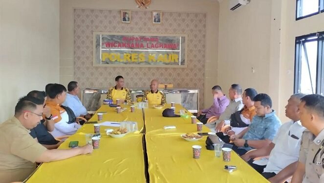 Sukseskan HUT ke-42 Satpam, Polres Kaur Gelar Rakor