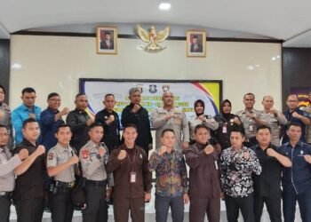 Polres Prabumulih Jalin Silaturahmi dan Bagikan Hadiah ke Satpam