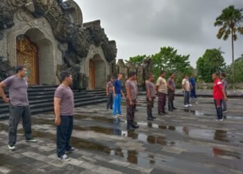 Polres Tabanan Gelar Latihan Fisik dan Kemampuan Skill untuk Satpam