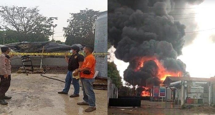 Satpam Padamkan Api Milik Pertamina di Banyuasin