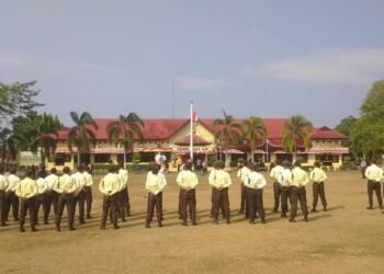 Polres OKI Gelar Apel Konsolidasi Satpam 2023 di Mapolres Ogan Ilir