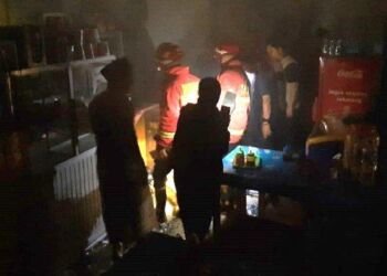 Satpam dan PMK Kompak Padamkan Kebakaran Kantin UIN Sayyid Ali Rahmatullah Tulungagung