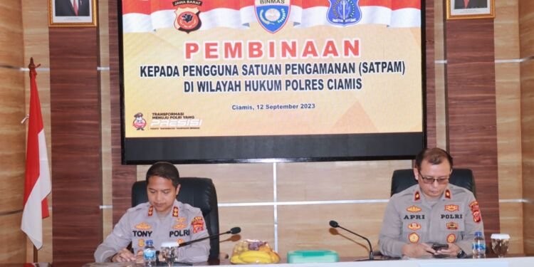 Polres Ciamis Lakukan Pembinaan ke Pengguna Satpam di Kabupaten Ciamis