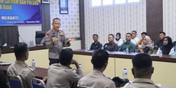 Dit Binmas Polda Riau Lakukan Pembinaan Satpam BUJP dan Polsus di Meranti