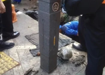 Bersihkan Gorong-gorong, Satpam Temukan Tengkorak Manusia