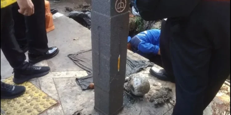 Bersihkan Gorong-gorong, Satpam Temukan Tengkorak Manusia