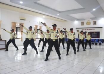 HUT Ke-43 Satpam, Satbinmas Polres Prabumulih Gelar Lomba Tingkat dan Drill