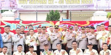 JUT Ke-43 Satpam, Kapolres Lahat Beri Piagam ke Tiga Satpam Teladan