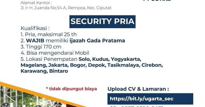 Loker Satpam, 11 Kota ini Butuh Tenaga Satpam