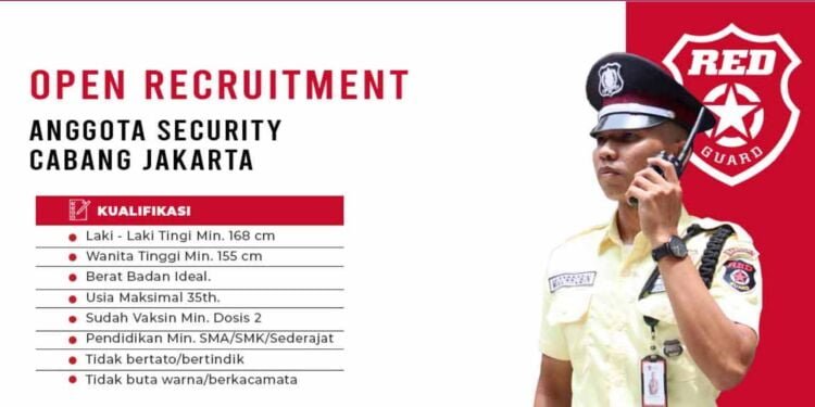 Red Guard Security Membuka Loker Satpam Penempatan Jakarta