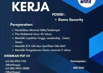 Wira Jala Perkasa Membutuhkan Danru Satpam, Ini Syaratnya