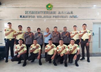 Satpam Kanwil Kemenag Aceh Ikut Pembinaan di Polda Aceh