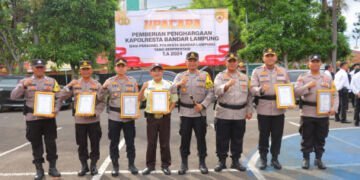 Tangkap Maling Motor, Satpam di Labuhan Ratu Raih Penghargaan Kapolresta