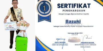 Satpam Basuki Raih Juara 1 Service Ecxellence Bank Papua Award 2024